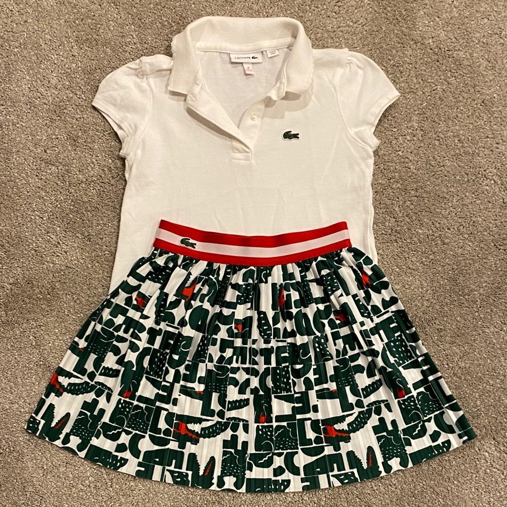 Girs 4T Lacoste Polo with skirt